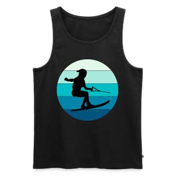 Water Skiing Outdoor Water Sport - Men's Premium Organic Tank Top - black - Front - Michal (187cm)