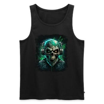 Heavy Metal Zombie - Débardeur bio Premium Homme - noir - Devant - AI Model Male 178 light (178cm)