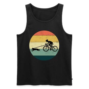 Bikejoring DogScooting Dog Sport Bike Bicycle Ride - Débardeur bio Premium Homme - noir - Devant - Michal (187cm)