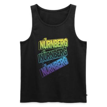 Nuremberg Allemagne City Font Skyline Accueil - Débardeur bio Premium Homme - noir - Devant - AI Model Male 178 light (178cm)
