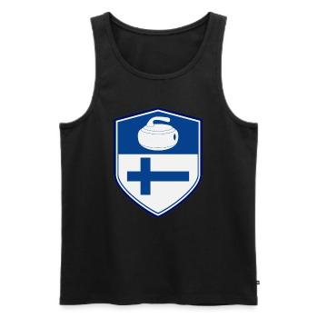Finnland Flagge Curling Team Wintersport - Männer Premium Bio Tank Top - Schwarz - Vorne - Michal (187cm)