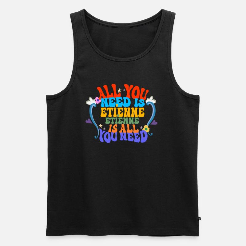 Etienne - Männer Premium Bio Tank Top - Schwarz