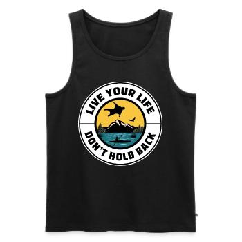 Wingsuit fliegen Base Jumping Fallschirmspringen Wingsuiting - Männer Premium Bio Tank Top - Schwarz - Vorne - AI Model Male 178 light (178cm)