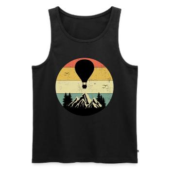 Heißluftballonfahrt Trichter Ballon Pilot Ballonfahrer - Männer Premium Bio Tank Top - Schwarz - Vorne - Michal (187cm)