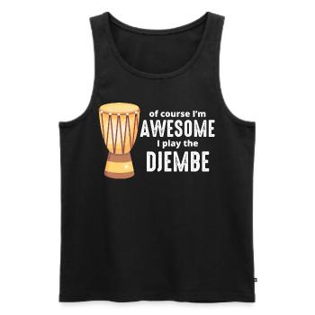 Djembe Player Drummer Music Drum Musician - Men's Premium Organic Tank Top - black - Front - AI Model Male 178 light (178cm)
