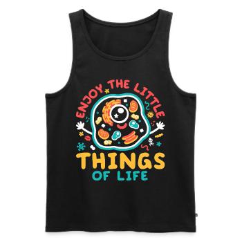 23F 0276 bk - Men's Premium Organic Tank Top - black - Front - AI Model Male 178 light (178cm)