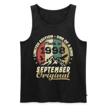 1998 - Legends are born September 1998 - Men's Premium Organic Tank Top - black - Front - Michal (187cm)