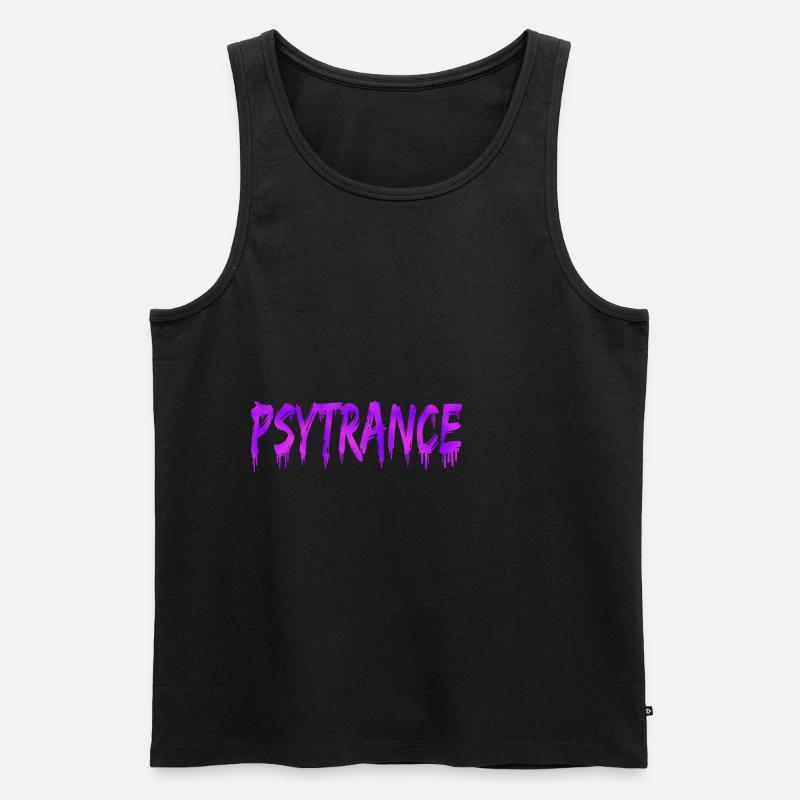 Psytrance Goa Trance - Männer Premium Bio Tank Top - Schwarz