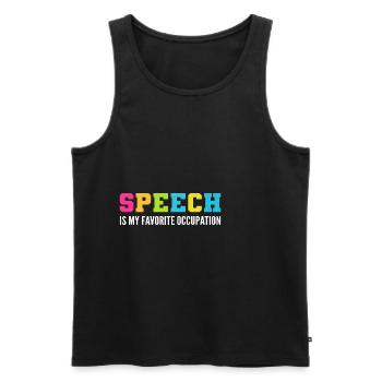 Lieblingsbeschäftigung Sprachenpathologe Geschenk - Männer Premium Bio Tank Top - Schwarz - Vorne - Michal (187cm)