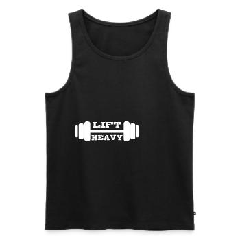 Soulever sévèrement les amateurs d’athlétisme et de sport Gi - Débardeur bio Premium Homme - noir - Devant - AI Model Male 178 light (178cm)