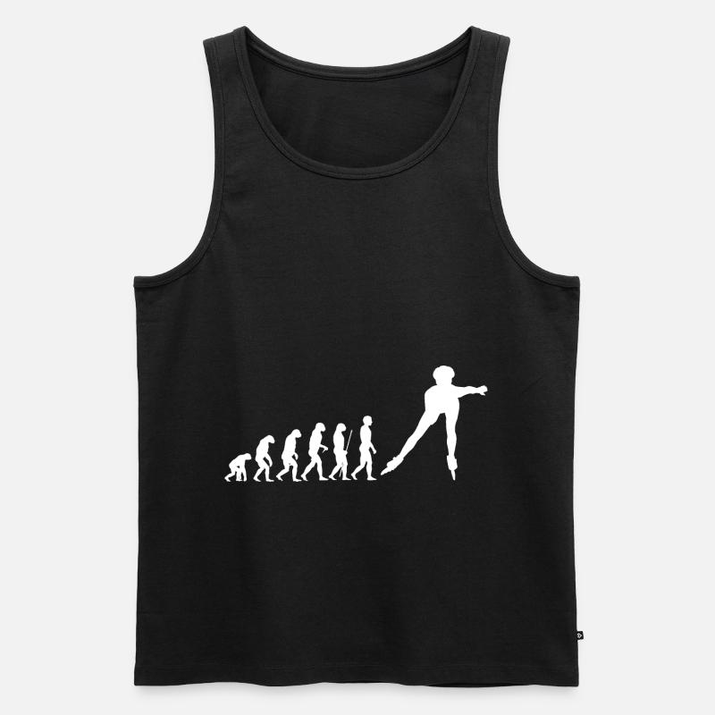 Inline Skater Evolution - Männer Premium Bio Tank Top - Schwarz