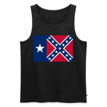 Texas Rebel Flag - Men's Premium Organic Tank Top - black - Front - AI Model Male 178 light (178cm)