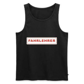 FAHRLEHRER - Männer Premium Bio Tank Top - Schwarz - Vorne - AI Model Male 178 light (178cm)