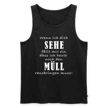 Wenn ich dich sehe - Männer Premium Bio Tank Top - Schwarz - Vorne - AI Model Male 178 light (178cm)
