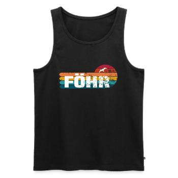 föhr - Männer Premium Bio Tank Top - Schwarz - Vorne - Michal (187cm)