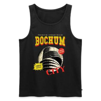 Bochum Deutschland Stadt Skyline Vintage Retro - Männer Premium Bio Tank Top - Schwarz - Vorne - Michal (187cm)