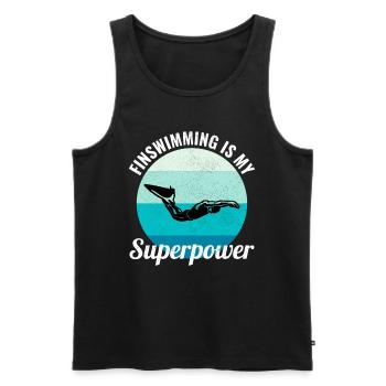 Finswimming Swimming Swimmer Swim Water sport - Men's Premium Organic Tank Top - black - Front - Michal (187cm)