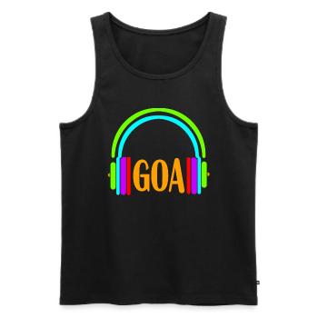 kopfhörer goa - Männer Premium Bio Tank Top - Schwarz - Vorne - Michal (187cm)