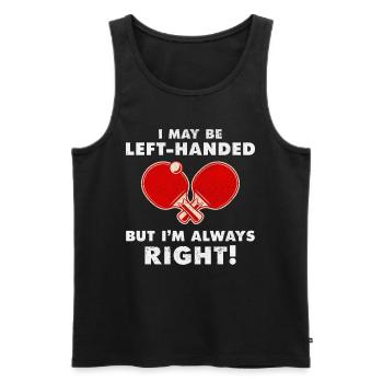 Ping Pong Master Table Tennis Coach Paddle Player - Men's Premium Organic Tank Top - black - Front - AI Model Male 178 light (178cm)