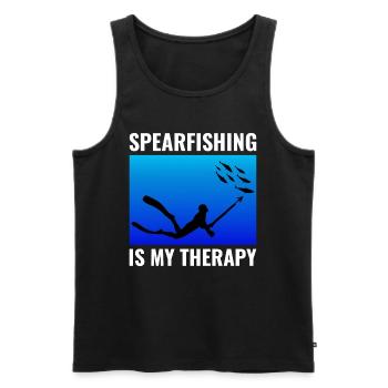 Speerfischen Speerfischen Speerfischer Fischen - Männer Premium Bio Tank Top - Schwarz - Vorne - AI Model Male 178 light (178cm)