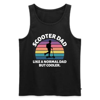 Elektroroller Papa Fahrer E-Scooter Vatertag - Männer Premium Bio Tank Top - Schwarz - Vorne - Michal (187cm)