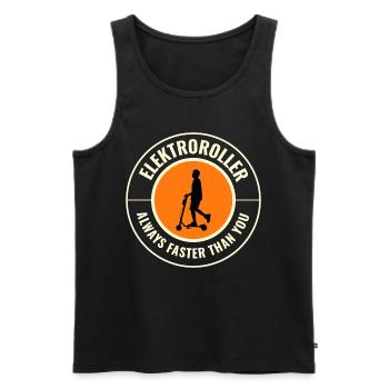 Electric Scooter Driver Motorized E-Scooter - Men's Premium Organic Tank Top - black - Front - AI Model Male 178 light (178cm)