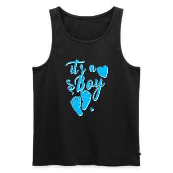 it s a boy 04 - Männer Premium Bio Tank Top - Schwarz - Vorne - Michal (187cm)