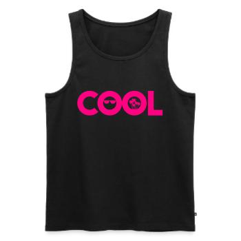 cool sonnenbrille pink - Männer Premium Bio Tank Top - Schwarz - Vorne - Michal (187cm)