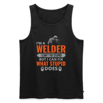 Schweißschweißer Metallbau Eisenarbeiter - Männer Premium Bio Tank Top - Schwarz - Vorne - Michal (187cm)