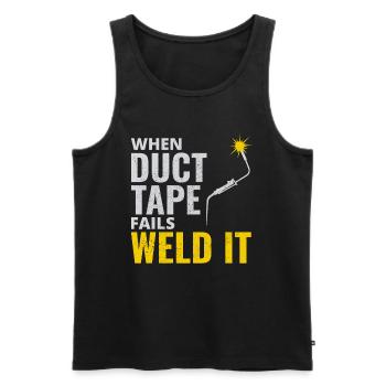 Welding Welder Metal Construction Ironworker - Men's Premium Organic Tank Top - black - Front - Michal (187cm)
