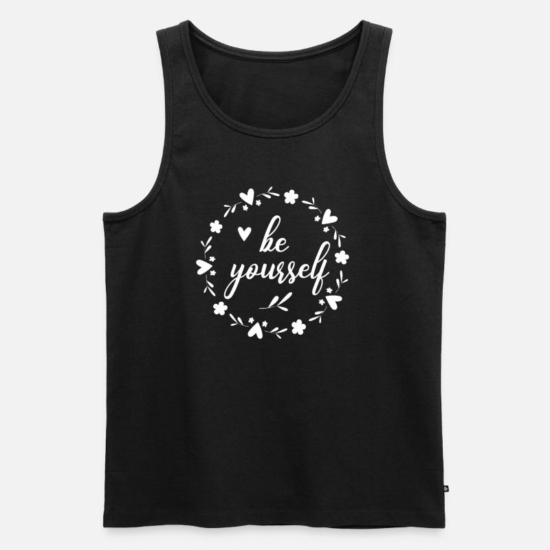 be yourself - Männer Premium Bio Tank Top - Schwarz