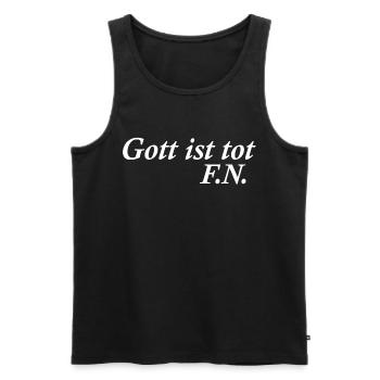 gott ist tot 02 - Männer Premium Bio Tank Top - Schwarz - Vorne - Michal (187cm)