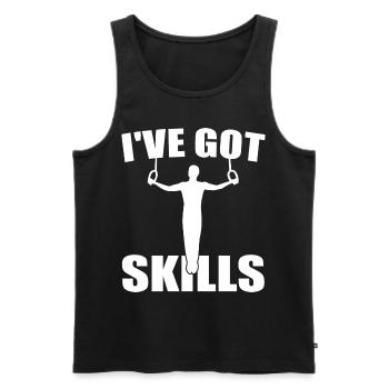 Gymnastique Acrobaties Cheerleading Gymnaste Gymnastique au sol - Débardeur bio Premium Homme - noir - Devant - Michal (187cm)