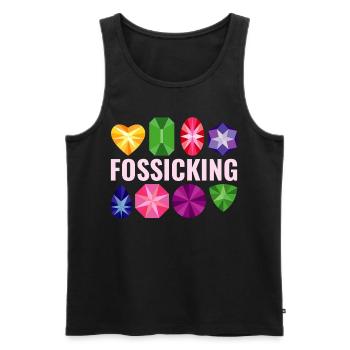 Geologie des Gesteinssammelns Steinhund Fossicking - Männer Premium Bio Tank Top - Schwarz - Vorne - Michal (187cm)