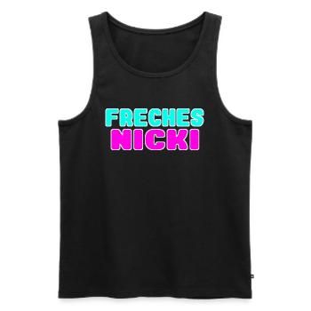 freches nicki neon Farben - Männer Premium Bio Tank Top - Schwarz - Vorne - AI Model Male 178 light (178cm)