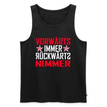 vorwärts immer - Männer Premium Bio Tank Top - Schwarz - Vorne - Michal (187cm)