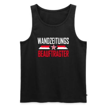 wandzeitungsbeauftragter - Männer Premium Bio Tank Top - Schwarz - Vorne - Michal (187cm)