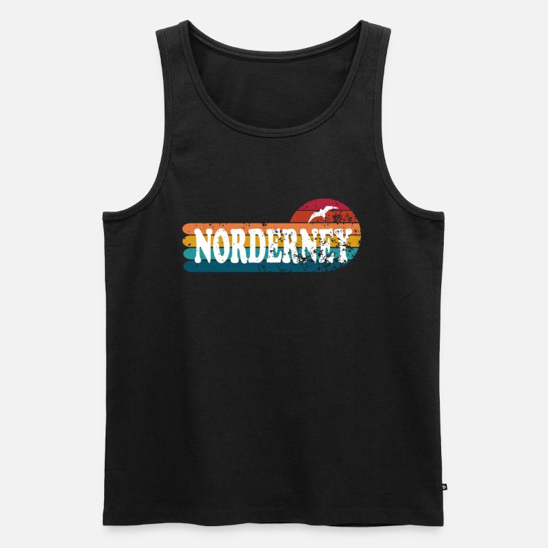 Insel Norderney Ostfriesland - Männer Premium Bio Tank Top - Schwarz