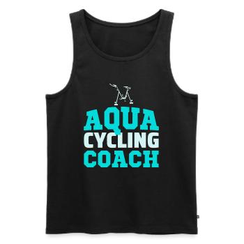 Aqua Cycling Swimming Pool Fitness Training Coach - Men's Premium Organic Tank Top - black - Front - AI Model Male 178 light (178cm)