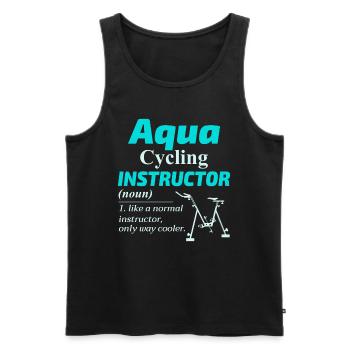 Aqua Cycling Swimming Pool Fitness Training Coach - Men's Premium Organic Tank Top - black - Front - AI Model Male 178 light (178cm)