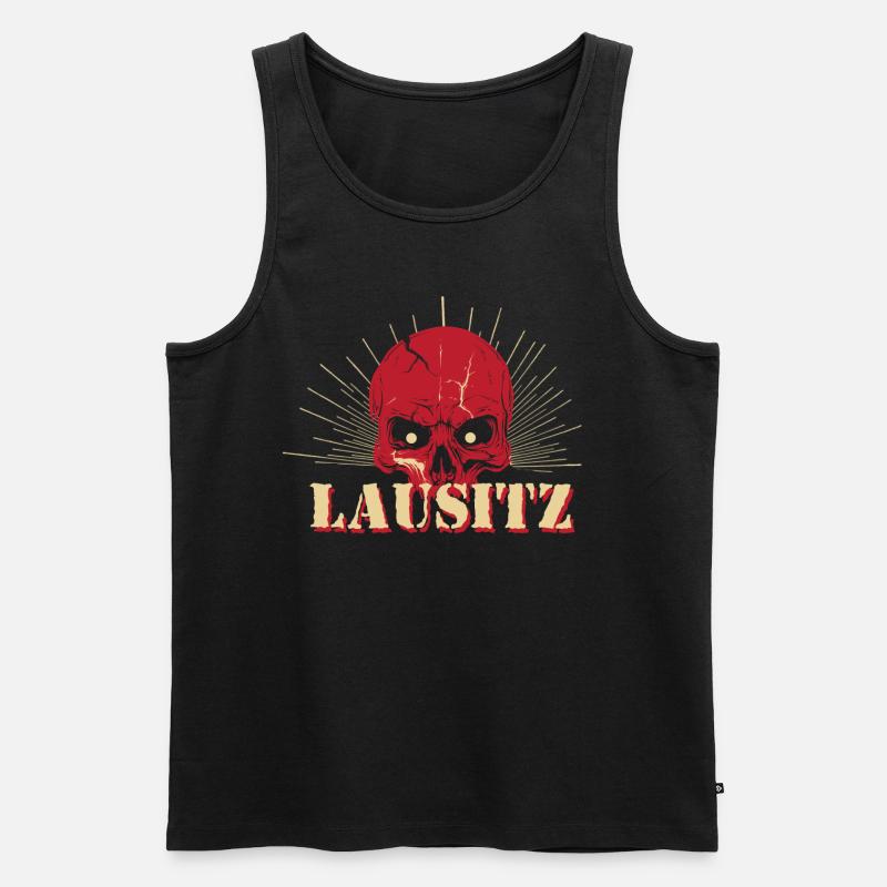 Lausitz - Männer Premium Bio Tank Top - Schwarz