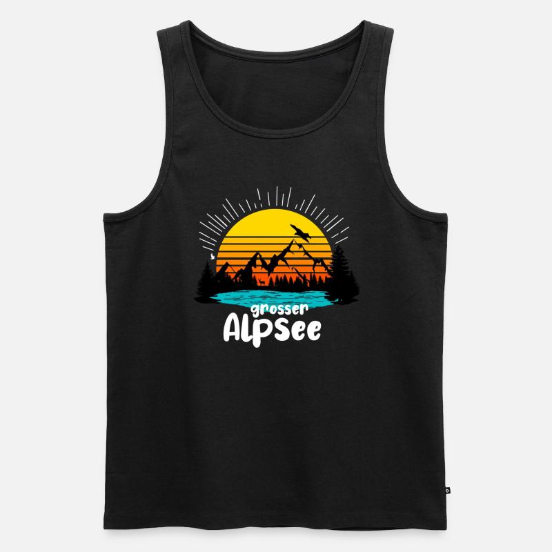 großer Alpsee - Männer Premium Bio Tank Top - Schwarz