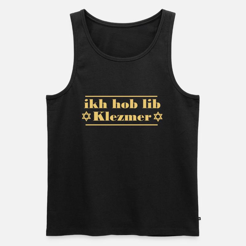 ikh hob lib klezmer - Männer Premium Bio Tank Top - Schwarz