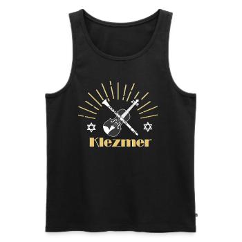 klezmer Klarinette - Männer Premium Bio Tank Top - Schwarz - Vorne - AI Model Male 178 light (178cm)