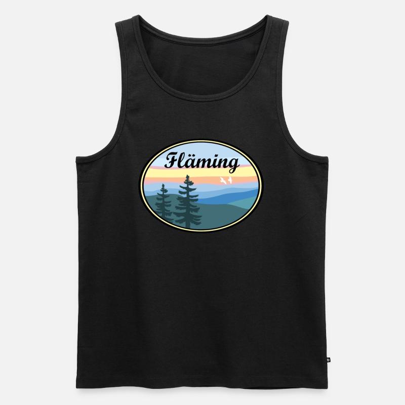 Fläming Landschaft - Männer Premium Bio Tank Top - Schwarz