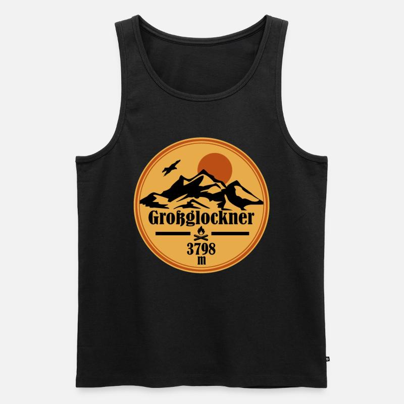 großglockner - Männer Premium Bio Tank Top - Schwarz