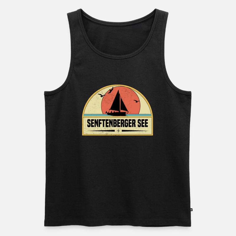 Senftenberger See Lausitz - Männer Premium Bio Tank Top - Schwarz