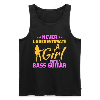 Basse Guitariste Musicien Musicien Bassiste Funny - Débardeur bio Premium Homme - noir - Devant - Michal (187cm)