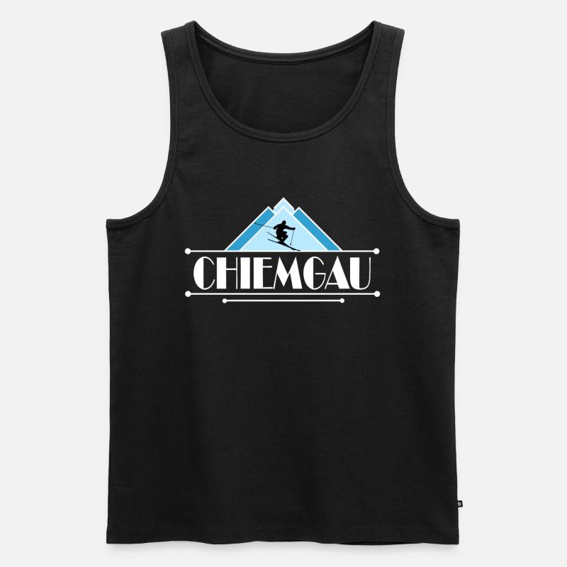 Chiemgau - Männer Premium Bio Tank Top - Schwarz
