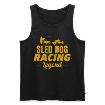 Husky Schlitten Hunderennen Alaskan Racers - Männer Premium Bio Tank Top - Schwarz - Vorne - AI Model Male 178 light (178cm)
